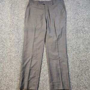 Tiglio Luxe Dress Pants Mens 36R Gray Lanificio Di Biella 100% Wool Flat Front